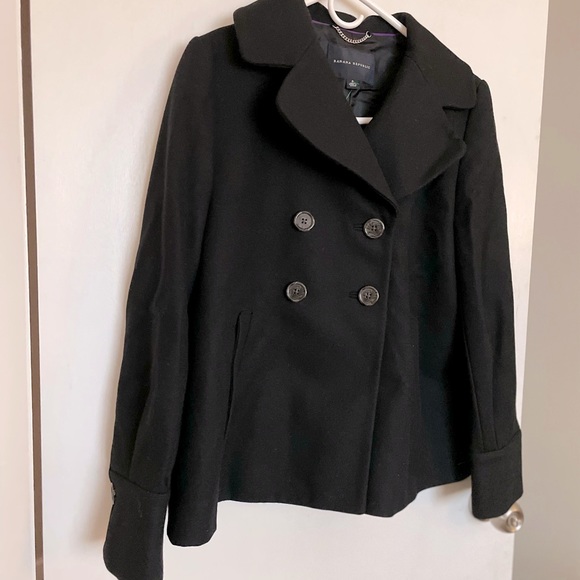Banana Republic Wool Button-Up Peacoat - Size S - Picture 2 of 10